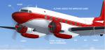 FSX Douglas C-117D privately owned red and white N5739Y Textures (Updated)